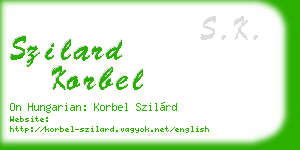 szilard korbel business card