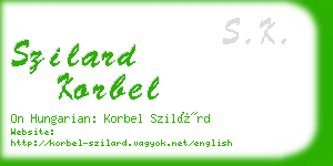 szilard korbel business card